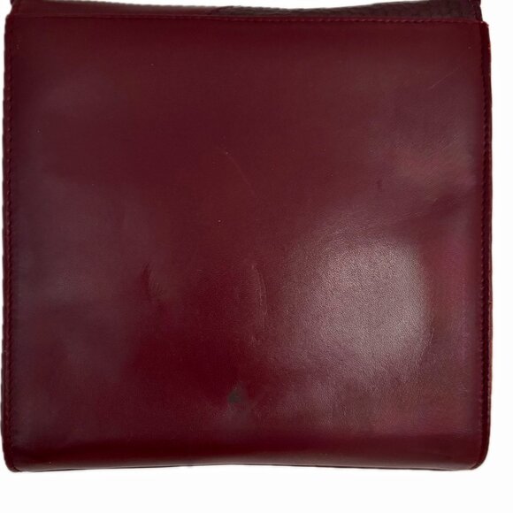 Rare FILENES Vintage Fine Italian Leather Shoulder Bag Small Burgundy Crossbody - Picture 8 of 11
